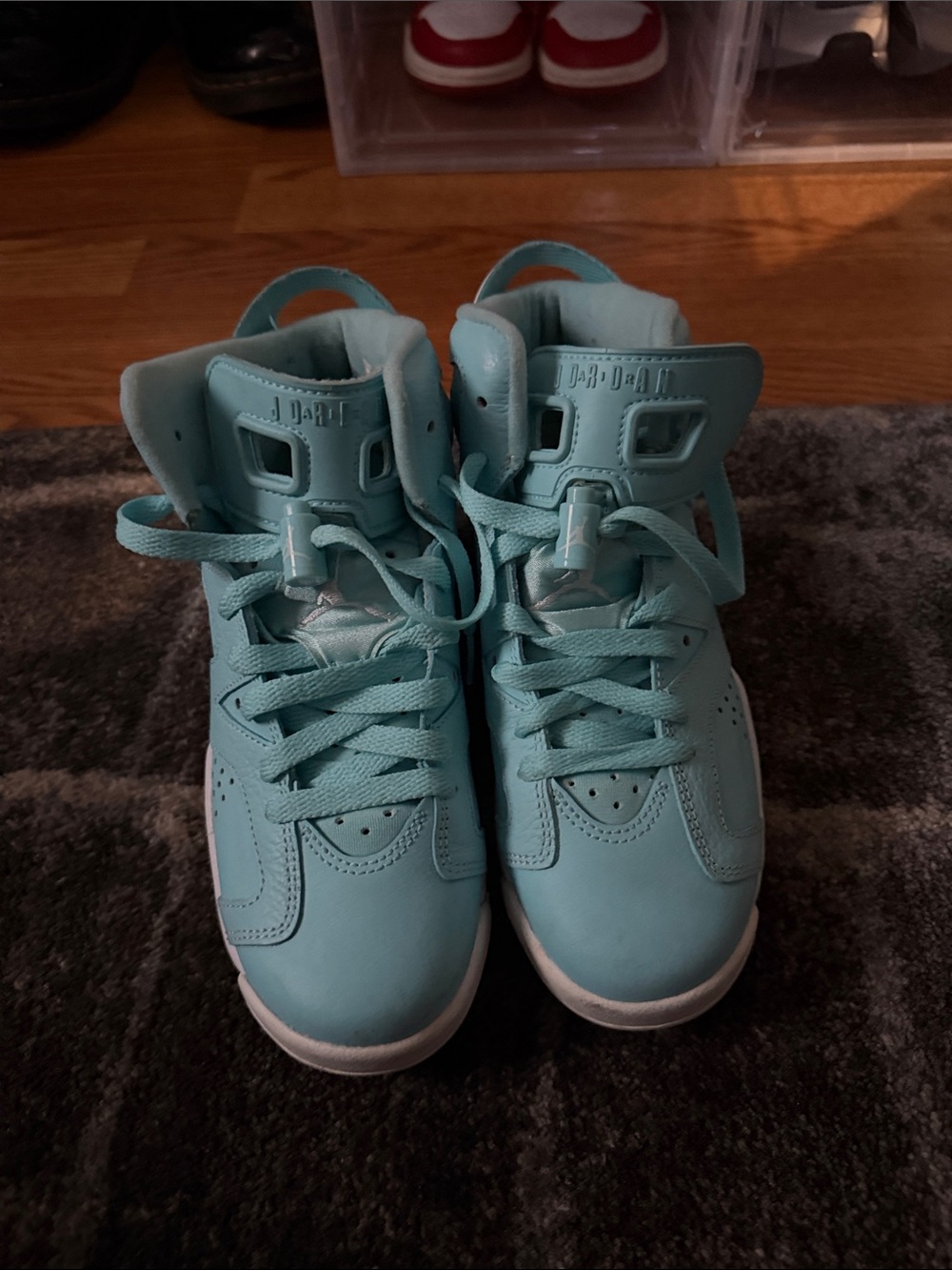 Jordan Kids Teal High-Top Sneakers
